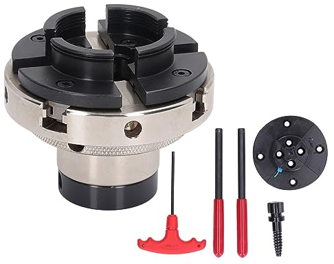 Drehfutter, 4 Backen, unabhängiges Spannfutter, Spannfutter aus legiertem Stahl, Zubehör-Set für Drehmaschinen, Schleifmaschinen, Fräsmaschinen, Bohrmaschinen, 4 Zoll Durchmesser,