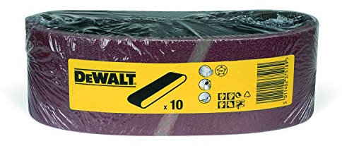 DEWALT - Abrasif pour ponceuses a bande - multi-usages 75x533mm grain 100 - 10 pièces DT3304-QZ