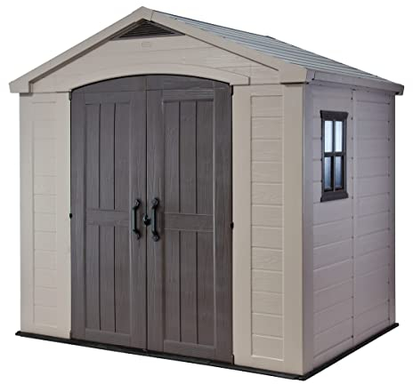 KETER Abri de jardin FACTOR 88 - 6,3m2 257 x 255 x 243 cm beige et marron K209875