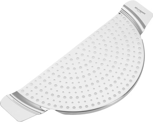 Westmark Abgießhilfe mit Griffen, Rostfreier Edelstahl, für Töpfe bis Ø 26 cm, Silber, 16392260