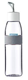 Mepal - Wasserflasche Ellipse - Wiederverwendbare Trinkflasche - Auslaufsichere - Geeignet für kohlensäurehaltige Getränke - BPA-frei - 500 ml - Weiß