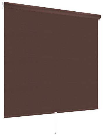 deko-raumshop Springrollo Mittelzugrollo Schnapprollo Tür Fenster Rollo Vorhang Breite 60 bis 200 cm Höhe 180 cm Stoff Blickdicht lichtdurchlässig Sonnenschutz (Größe 160 x 180 cm, Farbe Braun)