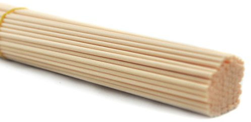 Ougual 100 Pezzi bastoni di ricambio per diffusore a fibre per profumo fragranza (Beige, 30cm*3mm)