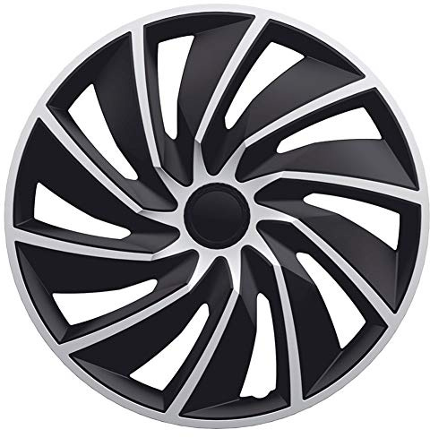 AutoStyle 4er Set Radzierblenden Turbo 16-Zoll Silber/Schwarz
