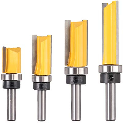 AUTOUTLET 4 Pezzi di Utensile per la lavorazione del legno della fresa a testa dritta da 3/4 con codolo