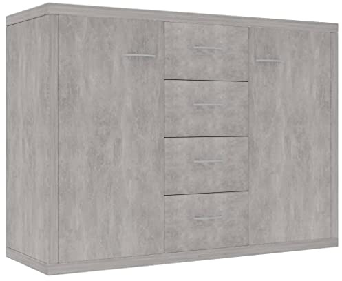 vidaXL Dressoir 88x30x65 cm bewerkt hout betongrijs