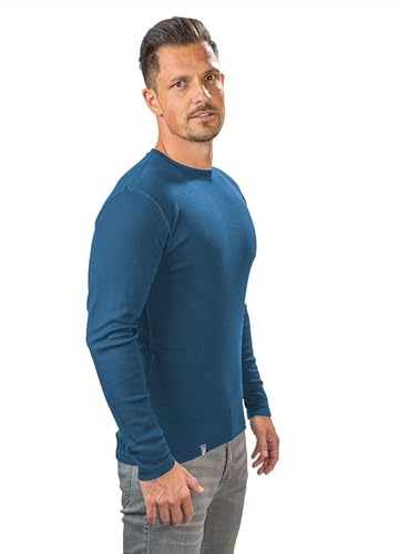ALPIN LOACKER 100 Merino Langarmshirt Herren 230g/m2 I Feinste Merinowolle Unterwäsche I Langarm Wandershirt I Thermooberteil für Outdoor und Sport