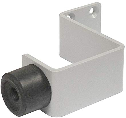 ZLP-SIL Türpuffer mit Leicester-Muster, mittelgroß, zur Wandmontage, pulverbeschichtet, silbergrau