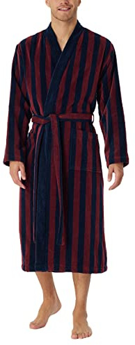 Schiesser Herren Bademantel Soft Velour 125 cm Länge - Bio Baumwolle