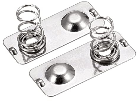 sourcing map Batterie Ressort Plaque AAA Batterie Ressort Contact Nickel Plaque 21mmx9mm 20 Pcs