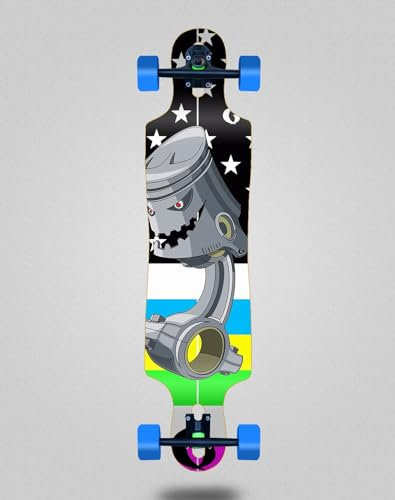 Glutier Skate Skateboard Longboard Complete 40x9 Drop Kolben