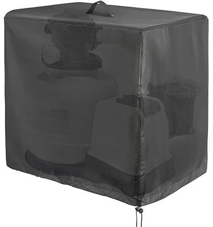 Kingling Sandfilteranlage Pool Abdeckung für INTEX Poolpumpe Sandfilter, wasserdichte Abdeckung für Sandfilteranlage Poolpumpe Poolfilterabdeckung
