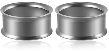 Beydodo Ecarteur Oreilles 10mm, Plug Ecarteur Oreille Titane 2 Pièces Tunnels de Chair Femme Homme Tunnel Double Évasé