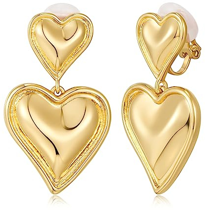 LILIE&WHITE Gold Ohrclips ohne Stechen – Hypoallergene Schmuckgeschenke für Frauen, Farbbeständige Accessoires zum Kombinieren, Elegante Outfit-Highlights für Alltag & Festliche Events