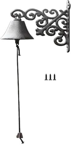 DXZXDJIU Campana vibratoria Negra Hecha a Mano, Campana Decorativa náutica for Uso doméstico y Escolar