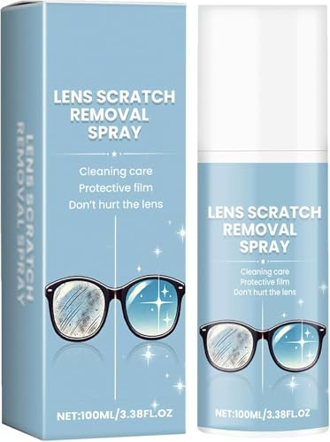 Nettoyant Lunettes de Vue,Spray Anti-Rayures pour Lunettes,Liquide de Réparation de Verres Lunettes,Spray Anti-Rayures pour Lentilles,Spray de Réparation Verres de Lunettes,100ml