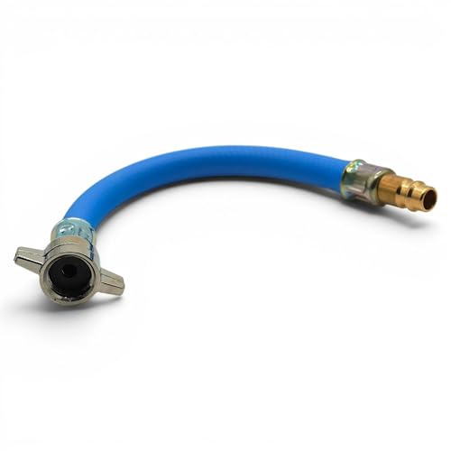 LKW Adapter M16x1,5 auf Stecker NW 7,2 – Made in Germany – Kurzes Verbindungsstück zum Befüllen über Prüfanschluss – Pannen- & Werkstatthilfe – Messing – 20cm – 15 Bar Arbeitsdruck – Füllschlauch
