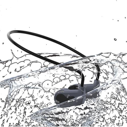 Topiky Bone Conduction Headphones, Swimming Bluetooth Earphone with MP3 Player, Underwater Sport Earphone, Water Proof Open Ear Headphones for Swimming, Running, Cycling (Black)