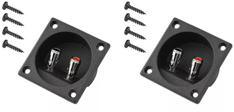 2 connettori a molla a 2 fili per casse acustiche fai da te per stereo auto fai da te