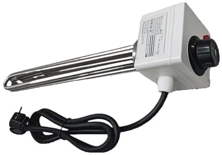 Heating Element，220V 3KW 6KW Stainless Steel Electric Immersion Tubular Heater Element Thermostat Core Element Heating Wire 380V(3kw)
