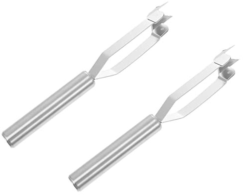 CONGARTENO 2 pezzi Pelapatate Ananas Acciaio Inossidabile Rimuovi Torsoli Frutta Utensile per Sbucciare e Facile da Riporre e