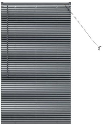 vidaXL Persianas venecianas Gris Oscuro 130 x 70 cm Aluminio