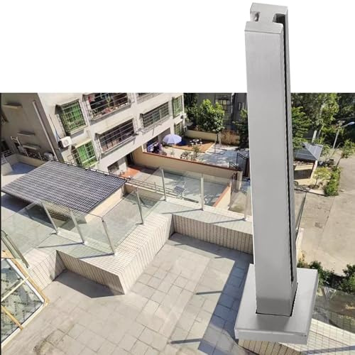 Poste de barandilla de cristal de acero inoxidable, altura ajustable, 50150 cm, moderna valla de jardín con pasamanos, abrazadera de vidrio duradera para seguridad y estilo, ideal para cubiertas y