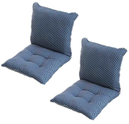 GYYFQH 1/2/4 Stück Stuhlkissen mit Rückenteil Sitz,Rückenkissen mit Bänder,40X80cm Sitzauflagen Gartenmöbel,Stuhlauflage Niedriglehner,Gartenstuhl Kissen Outdoor(I,40×40cm2pcs)