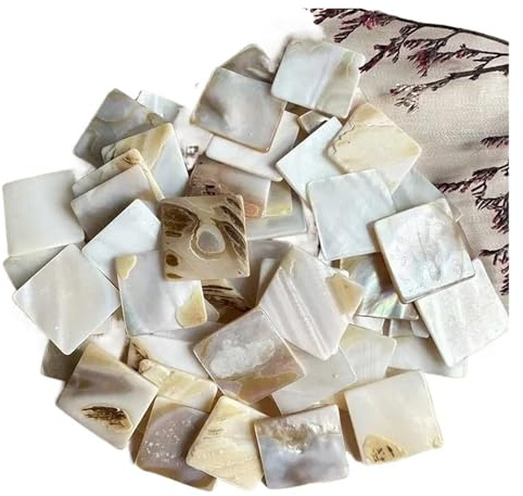 Mosaiksteine 100g Rechteck Perlmutt Mosaik Fliesen Shell Quadratische Stücke for Home Dekoration Handwerk