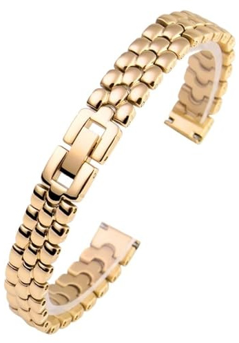 Damarmband i rostfritt stål, små storlekar 6 mm, 8 mm, 10 mm, 12 mm, 14 mm universalarmband(Gold,8mm)