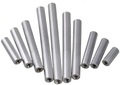 Separadores de manguito roscado redondo de aluminio, tuercas largas, conectores, M2, M3, M4, M5, M6, M8 y M10(80mm,M6xD10mm(2pcs))