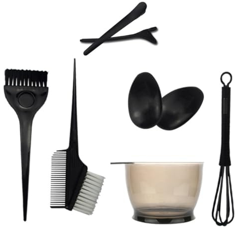 Veemoon 8piezas Herramientas para Teñir el Cabello Peine y Cepillo Kit de Tinte Profesional Tazón para Mezclar Pinzas Utensilios de Tinte para Uso Casa