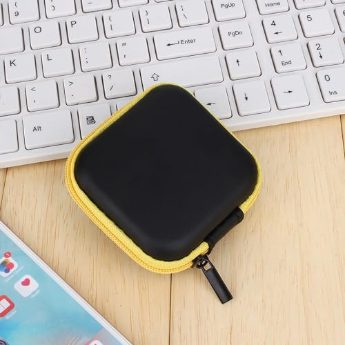 Yctze Durable Hard Gadget Storage Pouch Key Ring, Headphones, USB Data Line, and Cables - Compact Earphone Holder Travel Bag, Digital Accessories - Earbuds and Chargers