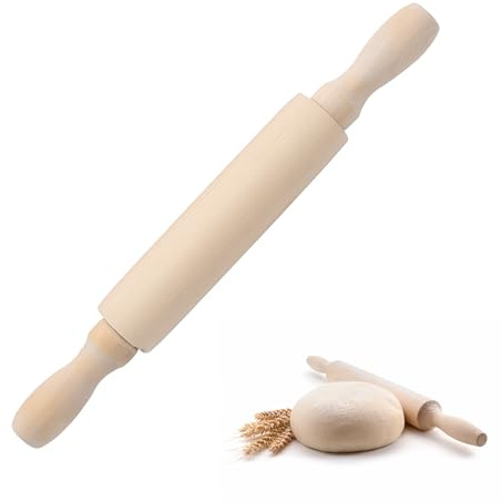 2 Pcs Rolling Pin, Wooden Rolling Pin 20 X 2.5 cm, Small Rolling Pin, Rolling Pin for Baking, Pin Wooden Rolling, Dough Roller