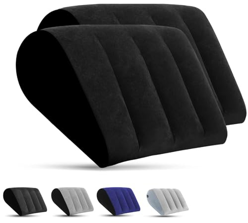 2Pack Keilkissen Aufblasbar Tragbares Bettkeile– Verstellbare Schlafkissen für Rückenschmerzen, Sodbrennen & Anti-Schnarchen, Leichtes Reisekissen für Bett, Camping, Sofa als Lese und Beinkissen