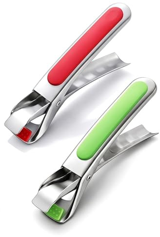 2PCS Hot Plate Gripper, Non‑Slip Dish Tongs, Kitchen Tongs, Anti Scald Bowl Gripper, Moving Hot Plate or Bowls with Food from Oven, Oven Pizza Plate Dish Clip Air Fryers, Plates, Trays(Red, Green)