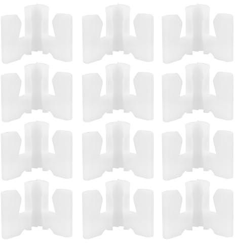 Lurrose 40pcs White Plastic Cabinet Pipe Connectors for Wardrobe Rack and Storage Cabinet, DIY Pipe Fitting Adapter with Effortless Assembly and Secure Support, Wire Shelving Hardware