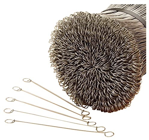 NOOR Bindedrähte Länge ca. 18cm, Durchmesser ca. 1mm - 1000 Stück | Langlebiger Rödeldraht aus Edelstahl für die Installation von Sichtschutzmatten