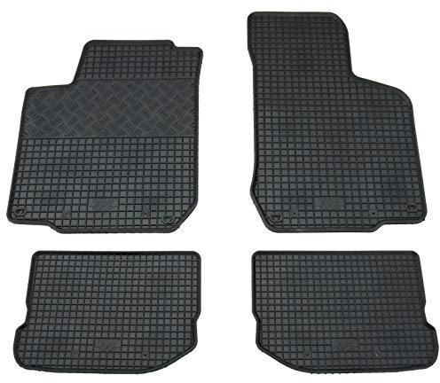 AD Tuning Gummifußmatten Set 4-teilig für VW New Beetle + VW Golf 4 / Bora | für Seat Leon (1999-2005) + Seat Toledo (1999-) + Skoda Octavia 1 (1997-) - Passgenau, Allwetter-Automatten, rutschfest