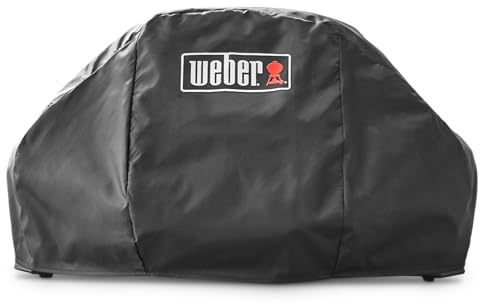 Weber Premium Grill Abdeckhaube für Pulse 2000, atmungsaktiv UV- & wasserbeständig, Schutz for Wind & Wetter, mit Klettverschluss zum Befestigen - Schwarz (7140)
