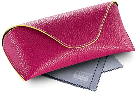 FEFI - Großes buntes Brillenetui - Sonnenbrillen Etui (Himbeere)