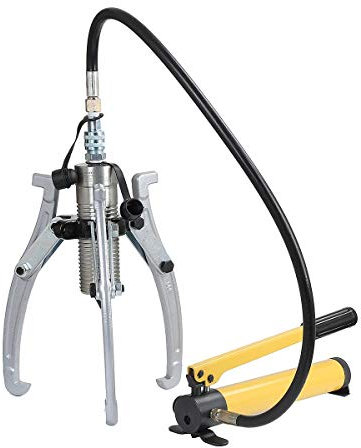 KATSU Split-Unit Hydraulic Gear Puller 30 Ton with Manual Pump, 3 Jaws Manual Hydraulic Press Pulley Gear Wheel Bearing Motor Hub Splitter Seperator Remover 450584