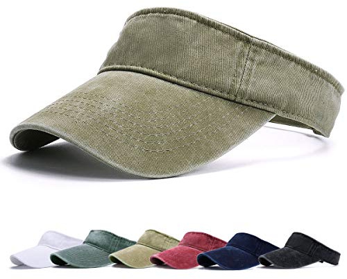 Earnmore Visor Cap - Baseball Kappe Visor Pferdeschwanz Cap Washed Outdoor Basecap Vintage Damen Baseballmütze Sonnenvisor Golf Tennis Freizeit Sommer Unisex Herren