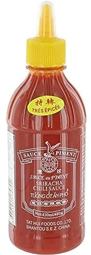 Eaglobe Salsa Sriracha Peperoni Molto Piccante 430 ml | Salsa piccante autentica dalla Cina - Qualità superiore, ricetta tradizionale, perfetta per condimenti e cucina asiatica