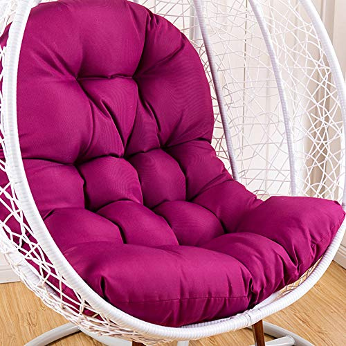 WYJHNL Coussin De Siège Suspendu Panier épaississement Imperméable à l'eau Coussin De Chaise Oeuf Swing, pour Jardin Patio Intérieur Extérieur Chaise Balançoire Chaise Suspendue, 95x125cm,Violet