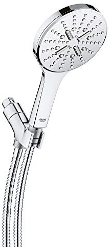 GROHE 26604000 Rainshower SmartActive Handbrause-Set, 3 Strahlen, 1,75 gpm, Starlight Chrom