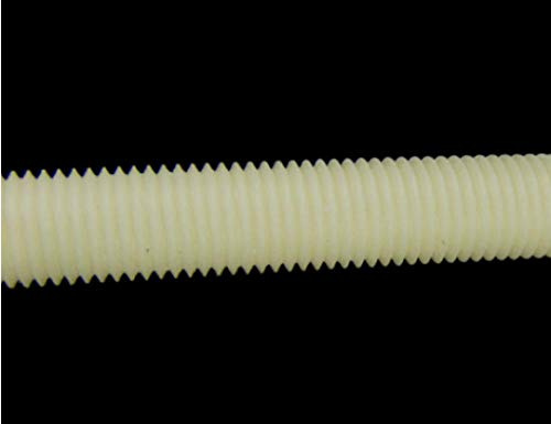 Ding&ng Tornillo de Nylon Varilla roscada de Nylon de Diente Completo Varilla de Diente de Perno de Doble Extremo Varilla de Hilo pasante M10-M16-M12 * 110MM