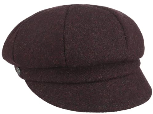Lierys Shetland Wool Balloon Cap Handmade 100% Wool Fleece Lined Melange Made in Italy Women Autumn Winter
