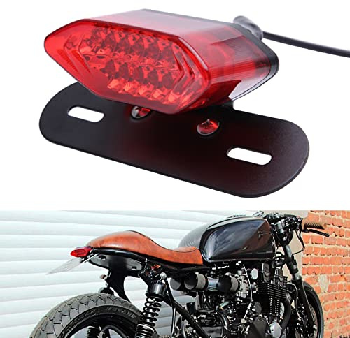 Dreamizer motorcykel LED-bakljus, 12 V motorcykel baksida, ljus, bromsa, blinkers, indikatorlampa, skylt, lampa (röd)