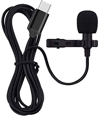Bolwins N33CS USB Type-C Lavalier Mikrofon für Android Smartphones – Mini Lavalier Mikrofon mit 1,5 m Kabel für YouTube, Facebook, Videoaufzeichnung und Videokonferenzen